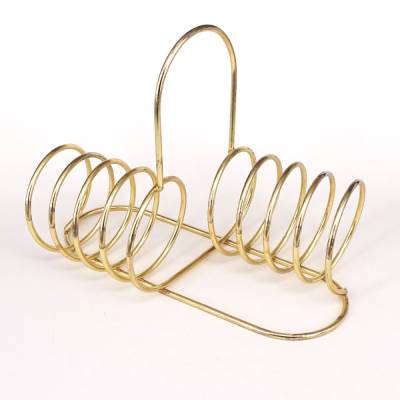 Mid-Century Toastscheiben Halter, messingfarben