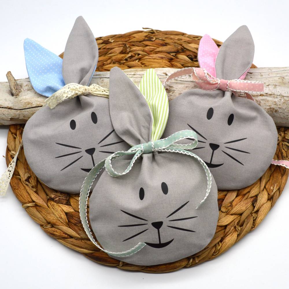 Nähanleitung Osterbeutel Hasenbeutel mit Stickdatei und Plotterdatei Bild 2