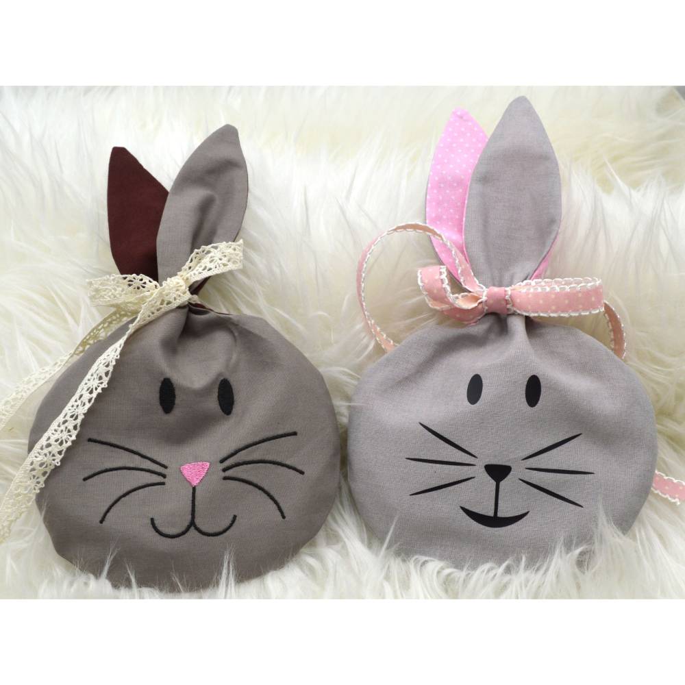 Nähanleitung Osterbeutel Hasenbeutel mit Stickdatei und Plotterdatei Bild 5