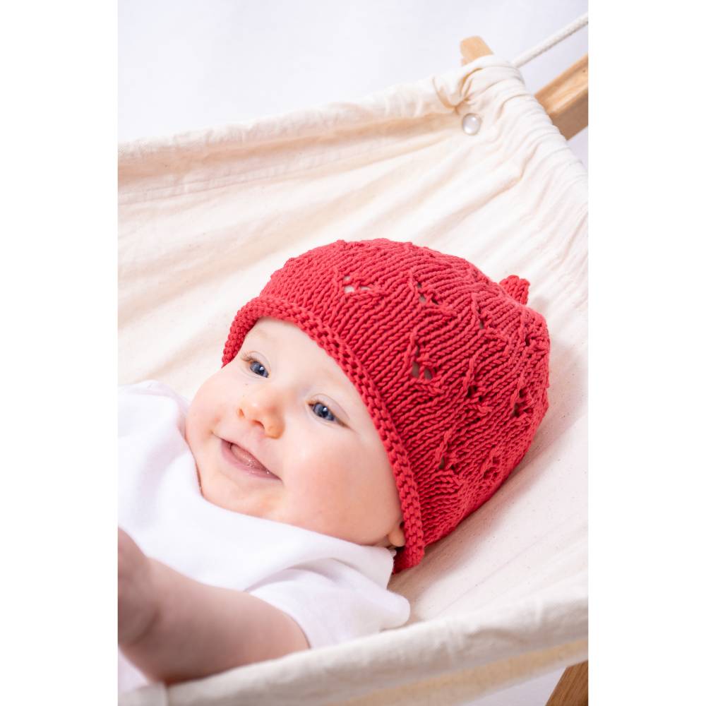 Strickanleitung Babymütze Tessa – Baby-Strickmütze aus Baumwolle (3–18 Monate) Bild 1