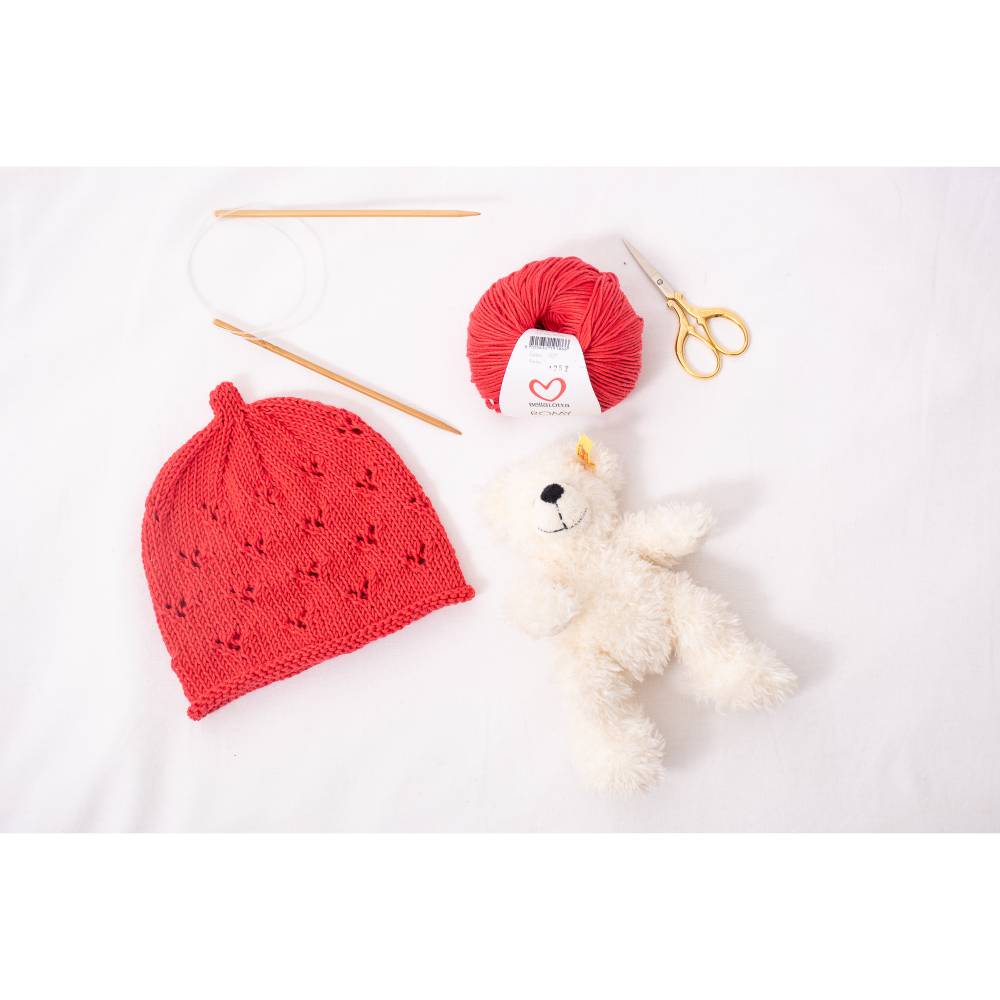 Strickanleitung Babymütze Tessa – Baby-Strickmütze aus Baumwolle (3–18 Monate) Bild 2
