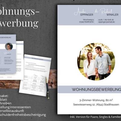Wohnungsbewerbung Paar, Single & Familie | Vorlage Wohnungs Bewerbung Köln