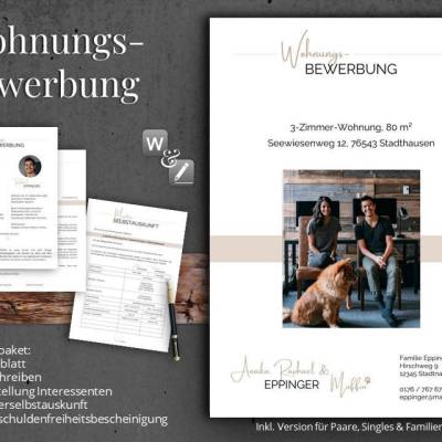 Wohnungsbewerbung | Paar, Single & Familie | Bewerbung Wohnung "Stuttgart"