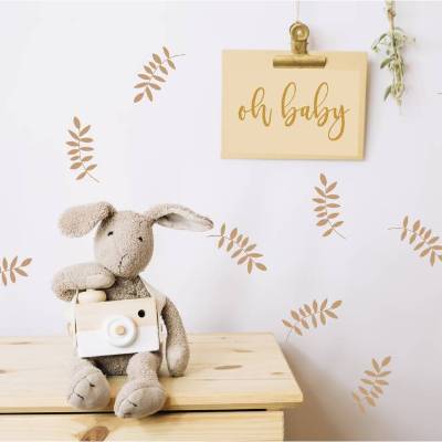 Wandsticker Wandtattoo BOTANIKA II Kinderzimmer Babyzimmer Wanddeko Set Kinderzimmerdeko, Wandaufkleber Boho mehfarbige