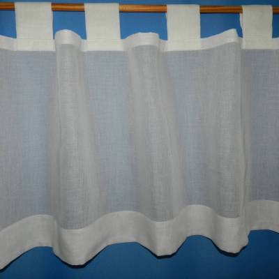 Scheibengardine mit Schlaufen - Batist