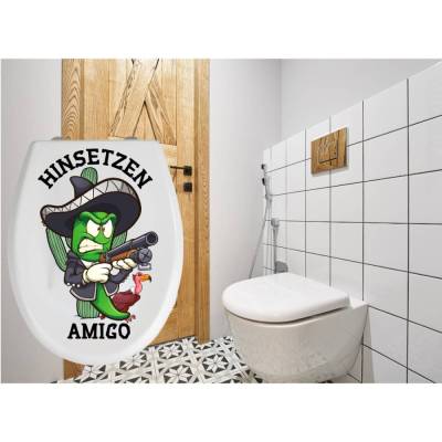 WC-Toiletten Deckel Aufkleber-Sticker-Tür-Fun-Bad-Wandtattoo-Cartoon Aufkleber