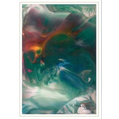 Kunst–Doppelkarte - „Tosende See“ - bewusst ohne Textvorgabe - Design  Ulrike Kröll.
