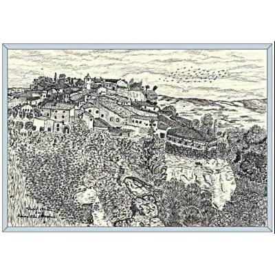 Kunst–Doppelkarte - „Roussillion – Provence“ – bewusst ohne Textvorgabe - Design Ulrike Kröll