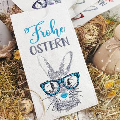 Schokoladenhülle zu Ostern aus Glitzer - Kunstleder in verschiedenen Farben