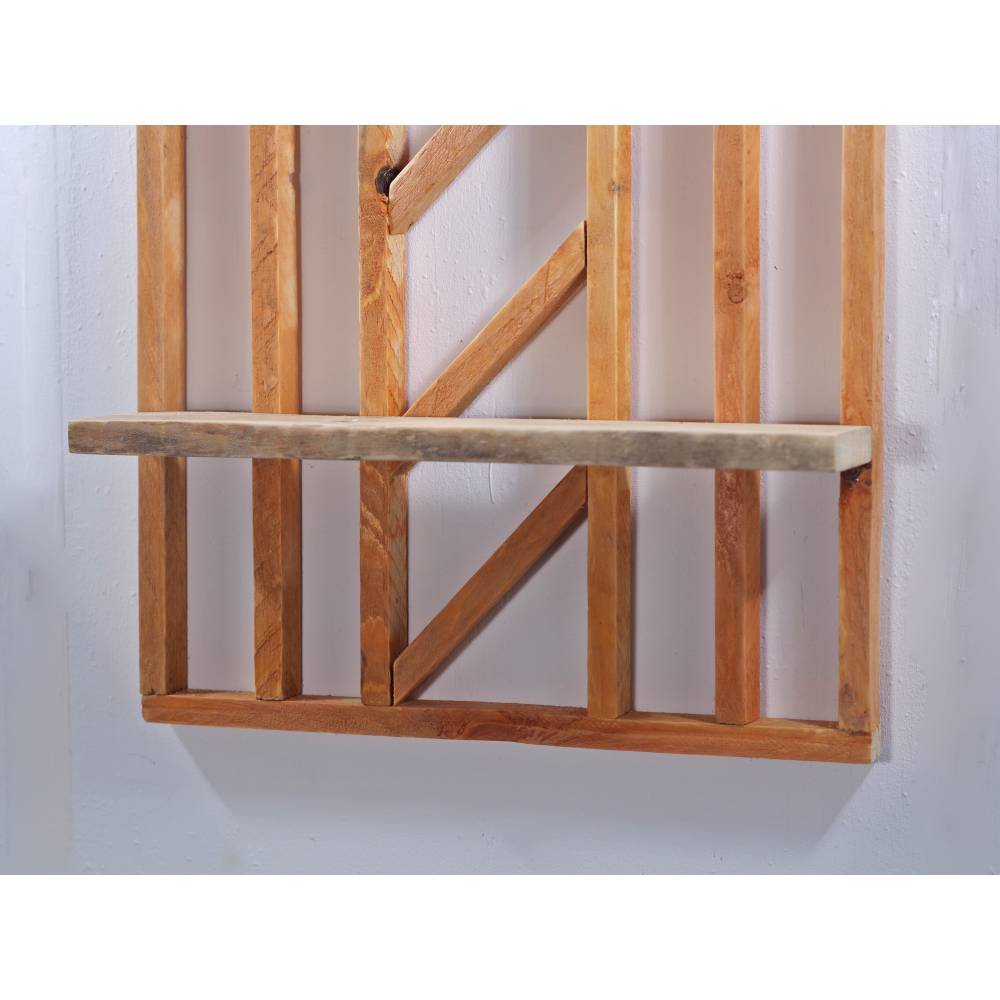 Wandregal aus Paletten- und Bauhölzern, Palettenholz, Regal für Vasen, Möbel, einzigartig, Holz, Wohndeko, deko Bild 3