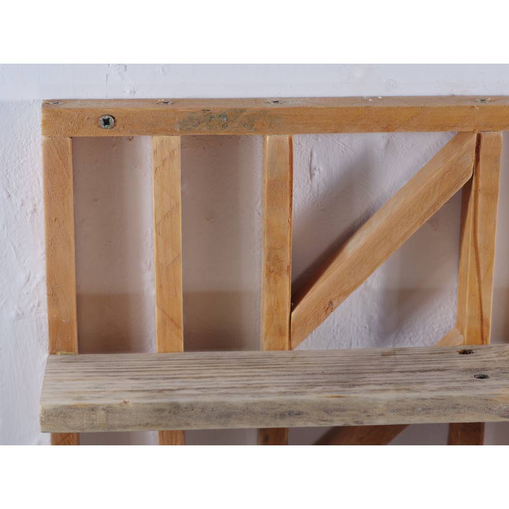 Wandregal aus Paletten- und Bauhölzern, Palettenholz, Regal für Vasen, Möbel, einzigartig, Holz, Wohndeko, deko Bild 5