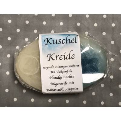 Rügener "Kuschelkreide" mit Heilkreide und Babassuöl * 100 g Stück * Sassnitzer Manufaktur "Inselseifen"