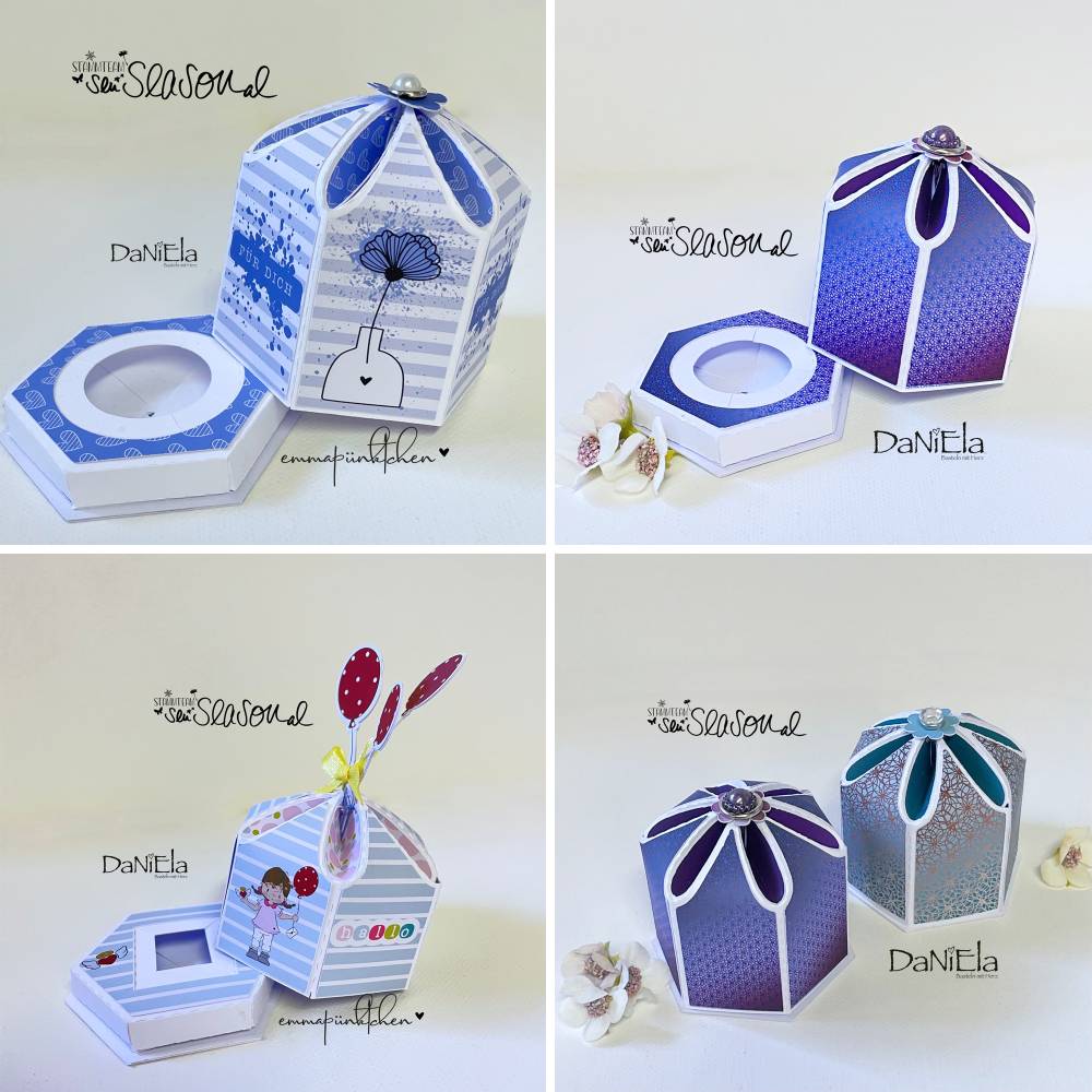 Plotterdatei Süßigkeiten- und Ring-Box, Geschenkbox, Ringkissen für Verlobungsring, Verpackung für Eheringe oder Süßes Bild 7