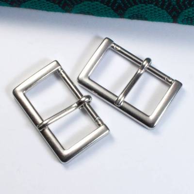2 Gürtelschnallen 30mm silberfarben – Metallschnallen, Gürtelschließen, klassisch & schlicht