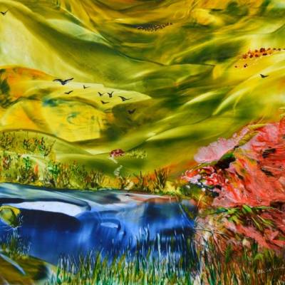 Klebefolie - Malerei • "Weites Land" • Design  Ulrike Kröll