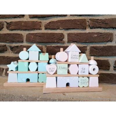 Personalisiertes Steckhaus / Stapelhaus / Stapelsteine / Blocks