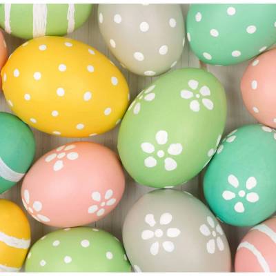 Tischset - Platzset für Ostern "Pastellfarbene Ostereier" 12 Stück 44x32 cm Tischdekoration aus Spezial-Papier i