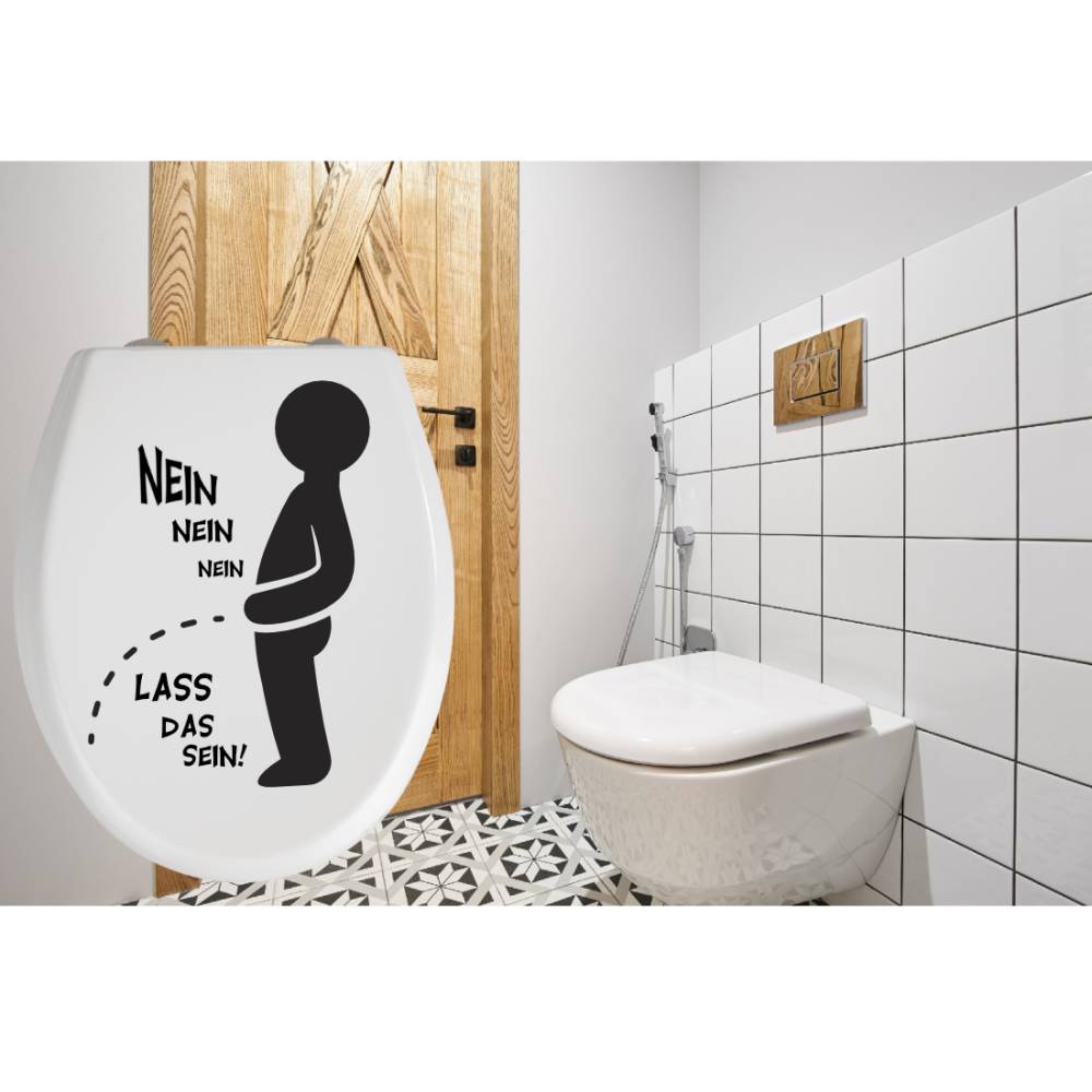 Toiletten Deckel Aufkleber-Sticker-Tür-Fun-WC-Bad-Toilette-Cartoon Aufkleber
