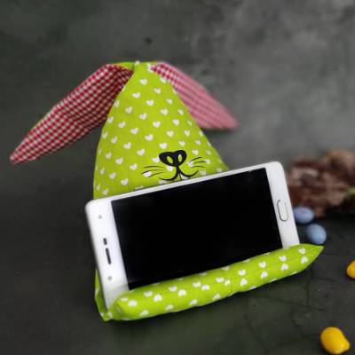 Handy-/Tabletkissen SITZHASI Herzen - Sitzsack mit Kirschkernfüllung | Räuberkind