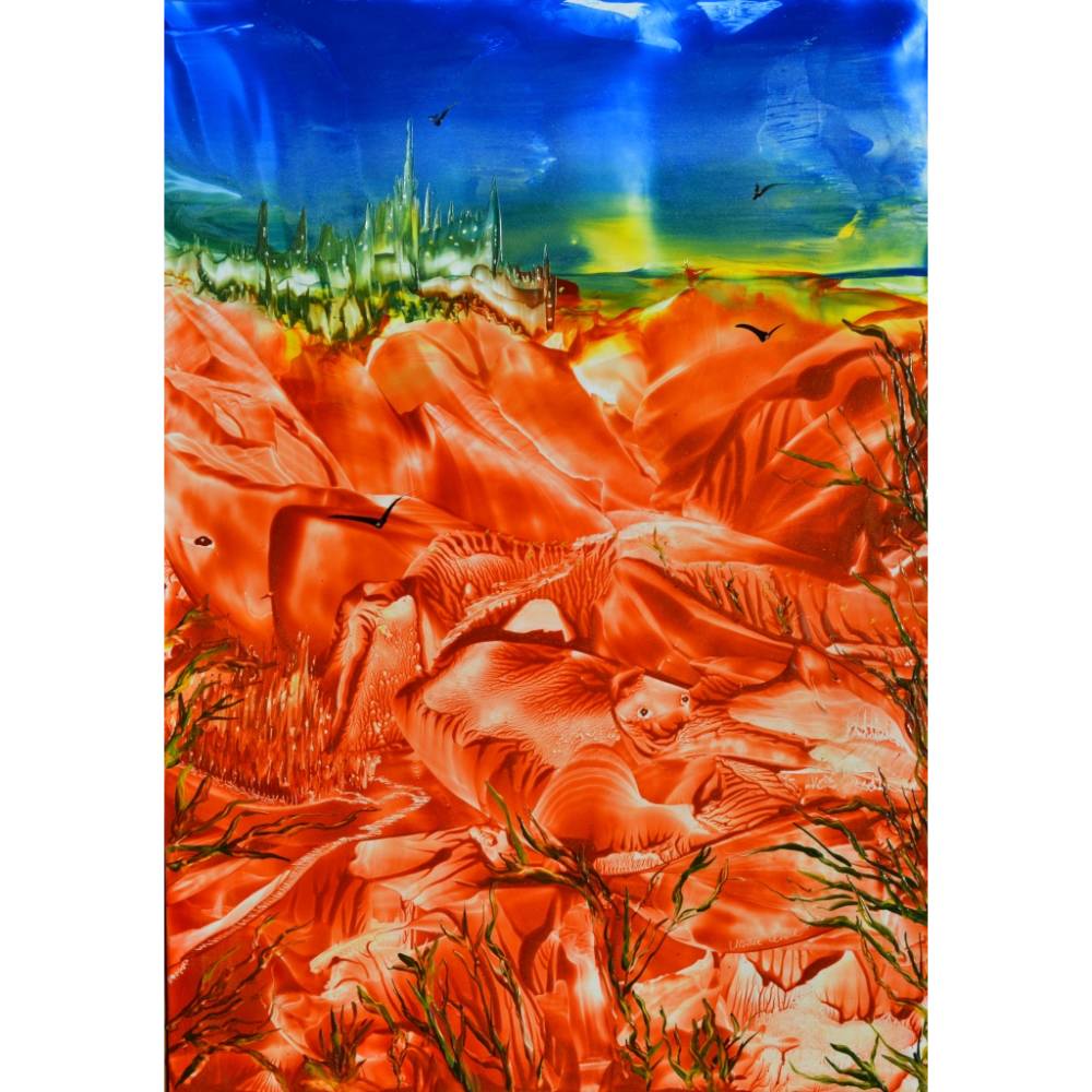 Klebefolie - Malerei • "Aus dem Schlaf erwacht" • Design  Ulrike Kröll Bild 1