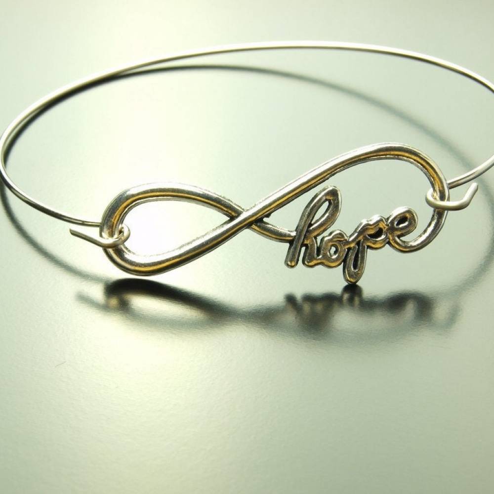 Armreif Infinity silber unendlich Hoffnung hope