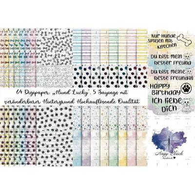 64 Digipaper Lucky JPEG hohe Qualität (300 DPI)Sayins und unzählige Digistamps zum selber zusammen setzten!