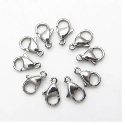 10x Karabinerhaken aus 304 Edelstahl 12 mm