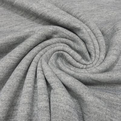 Stoff Baumwolle Sweatshirtstoff Schlauchware grau melange Kleiderstoff Hoodiestoff Kinderstoff