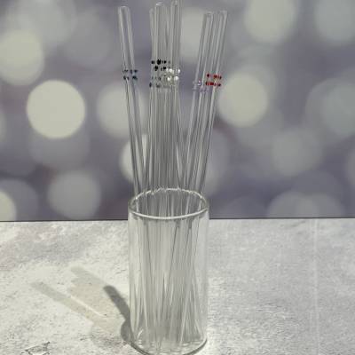 Glas-Trinkhalm - dots