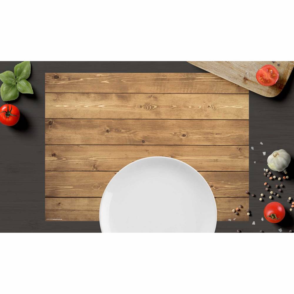 Tischsets I Platzsets abwaschbar - Holz - 4 Stück - 44 x 32 cm