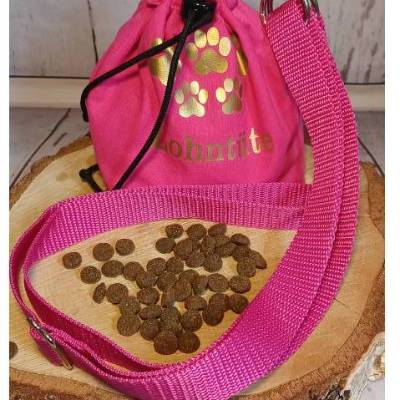 Trageriemen für Leckerliebeutel Futterbeutel pink