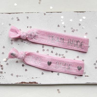 Bride oder Team Bride • Armband | Hairtie | Junggesellinnenabschied