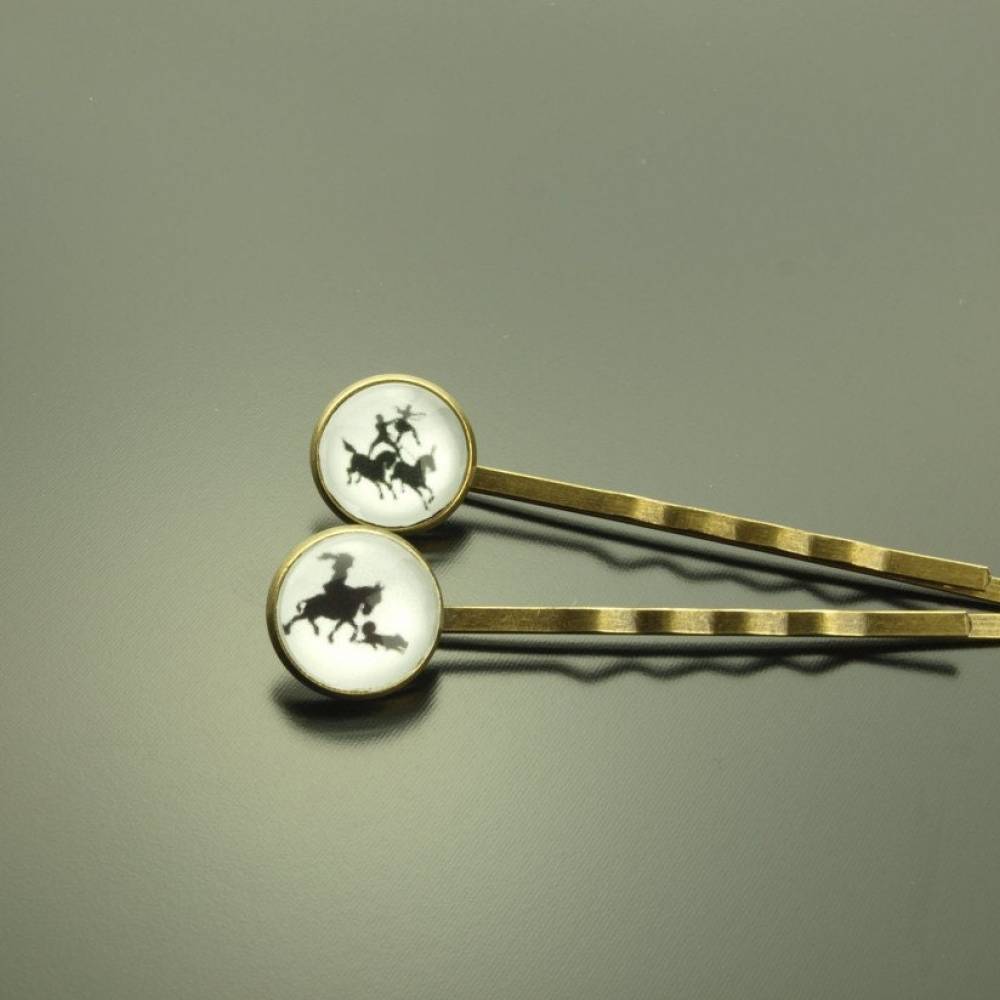 Haarklemmen schwarz weiß Haarnadel Haarspange