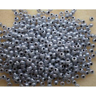 Hochwertige Glasperlen, Rocailles, 2,6 mm / 25 g * wachs grau