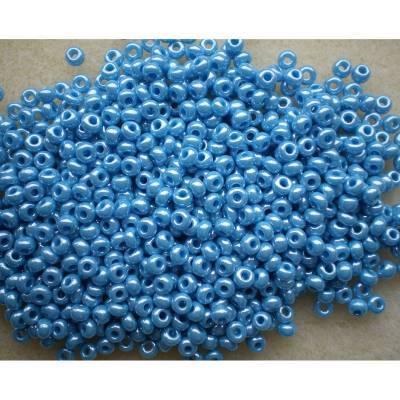 Hochwertige Glasperlen, Rocailles, 2,6 mm / 25 g * hellblau satt