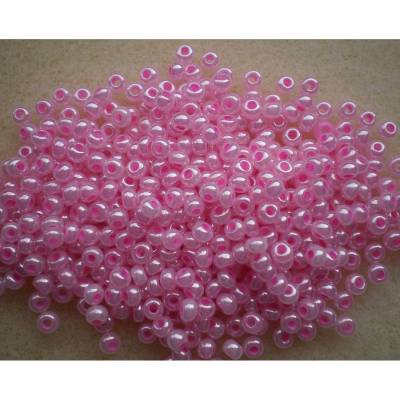 Hochwertige Glasperlen, Rocailles, 2,6 mm / 25 g * wachs rosa