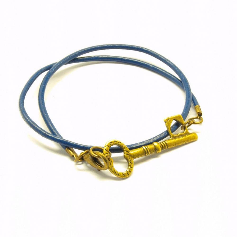 Leder Armband Schlüssel Verbinder bronze vintage