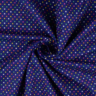 Baumwolle Popeline Punkte blau/bunt Oeko-Tex Standard 100 (1m/8,-€) 