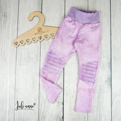 Hose Leggings mit Biesen und Taschen Jeansoptik Lila / Flieder