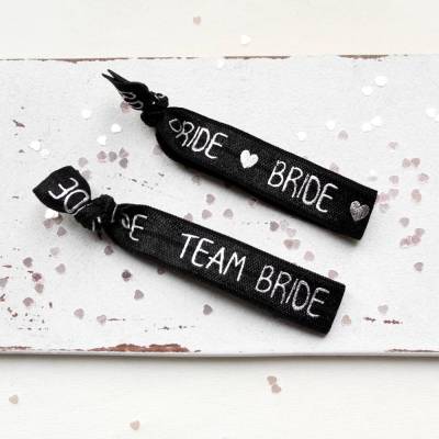 Bride oder Team Bride • Armband | Hairtie | Junggesellinnenabschied