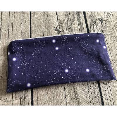 tolles Schlampermäppchen - Federmäppchen Lila Sterne Galaxie - Einschulung - 