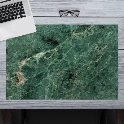 Schreibtischunterlage – Grüner Marmor natur– 60 x 40 cm – Schreibunterlage aus erstklassigem Premium Vinyl – Made in Ger
