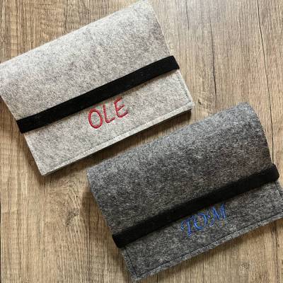 Gotteslobhülle / Wollfilz Farbwahl / bestickter Schutzumschlag / personalisierbar Kommunion/ 2 Größen