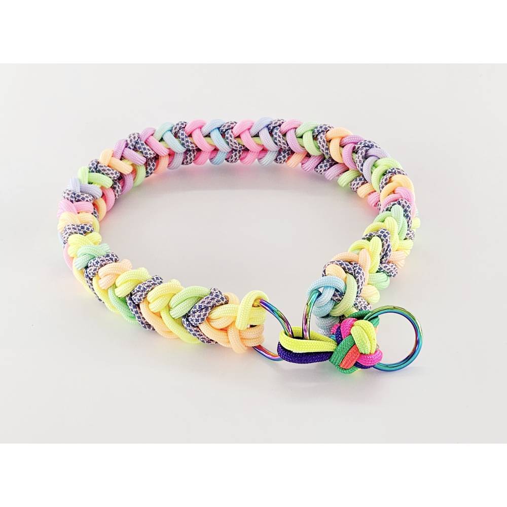Halsband, Zugstopp-Halsband, geflochten aus Paracord, Hundehalsband,  Wunschfarben