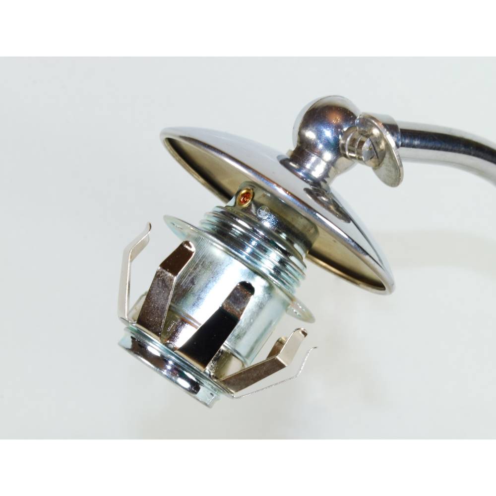 50er Jahre Tischleuchte klein Messing schlicht silber grün Chrom mid century fifties sixties upcycling vintage Bild 10