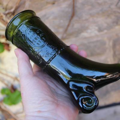 Vintage Weinstiefel In Vino Veritas Weinglas Glasstiefel Damenstiefel 60er 70er Jahre