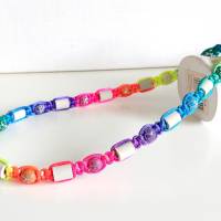EM Keramik Halsband Grün, Blau, Lila, Pink, Orange, Gelb
