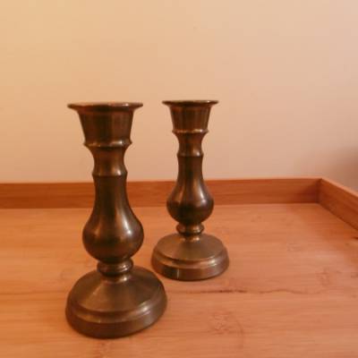 VINTAGE *** ein Paar  Messing - Leuchter *** Kerzenhalter