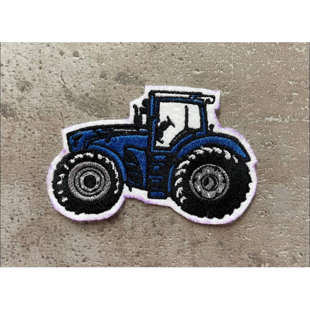 4 tlg. Stickdatei Schlepper Traktor Trekker Bulldog mehrfarbig Stickmuster Stickmotiv Bild 4
