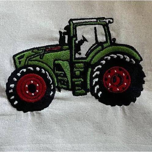 4 tlg. Stickdatei Schlepper Traktor Trekker Bulldog mehrfarbig Stickmuster Stickmotiv Bild 8